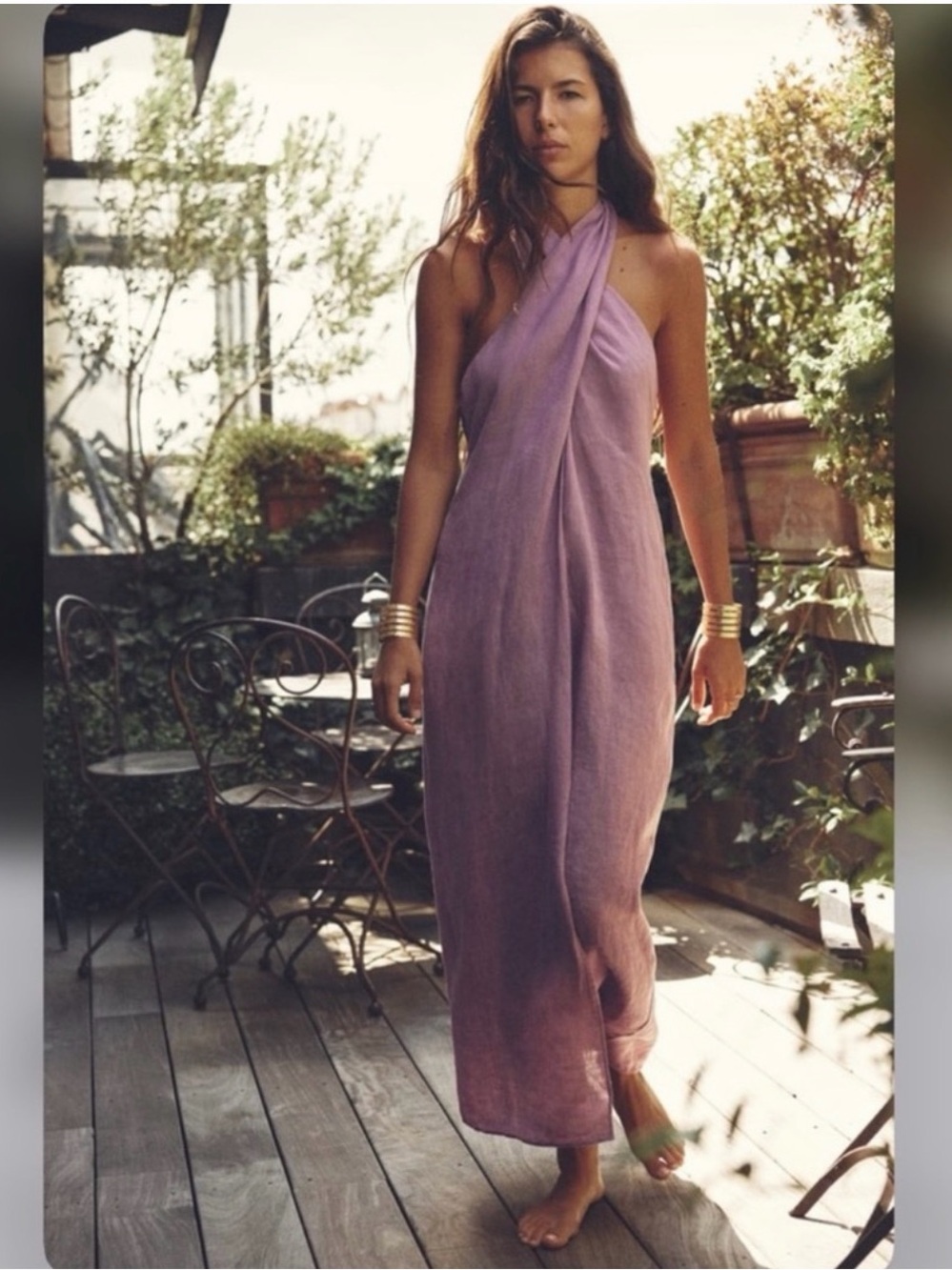 Zara Lavender Halter Maxi Dress